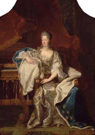 Hyacinthe Rigaud Full portrait of Marie Anne de Bourbon Dowager Princess of Conti oil painting image